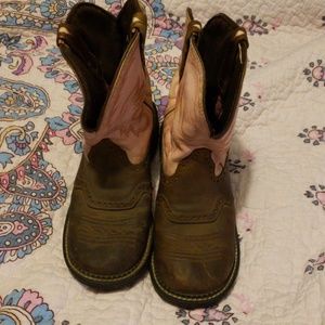 Justin Gypsy Boots Brown and Pink